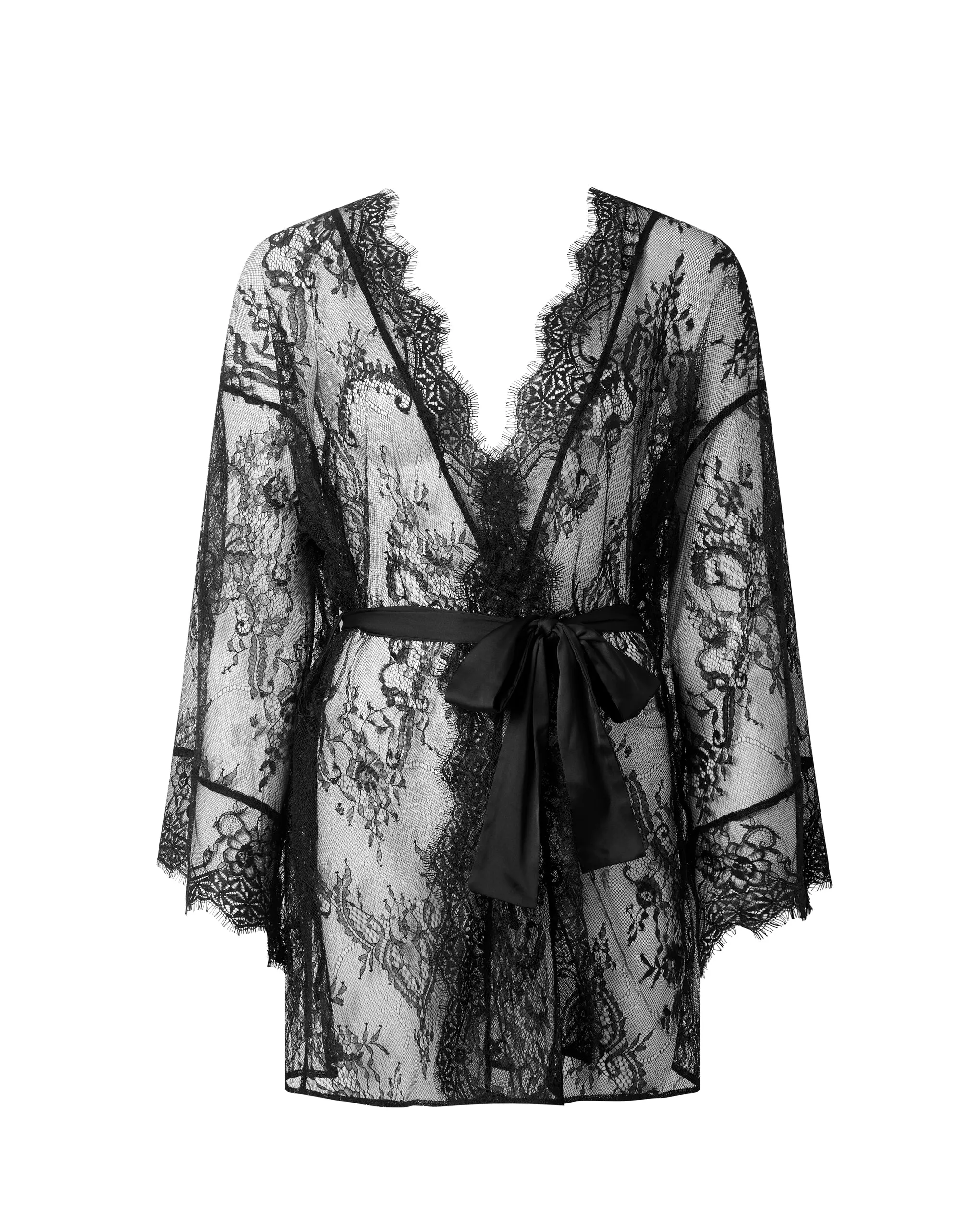 Madeline Sheer Lace Kimono Black sold by Bluebella product image thumbnail 5