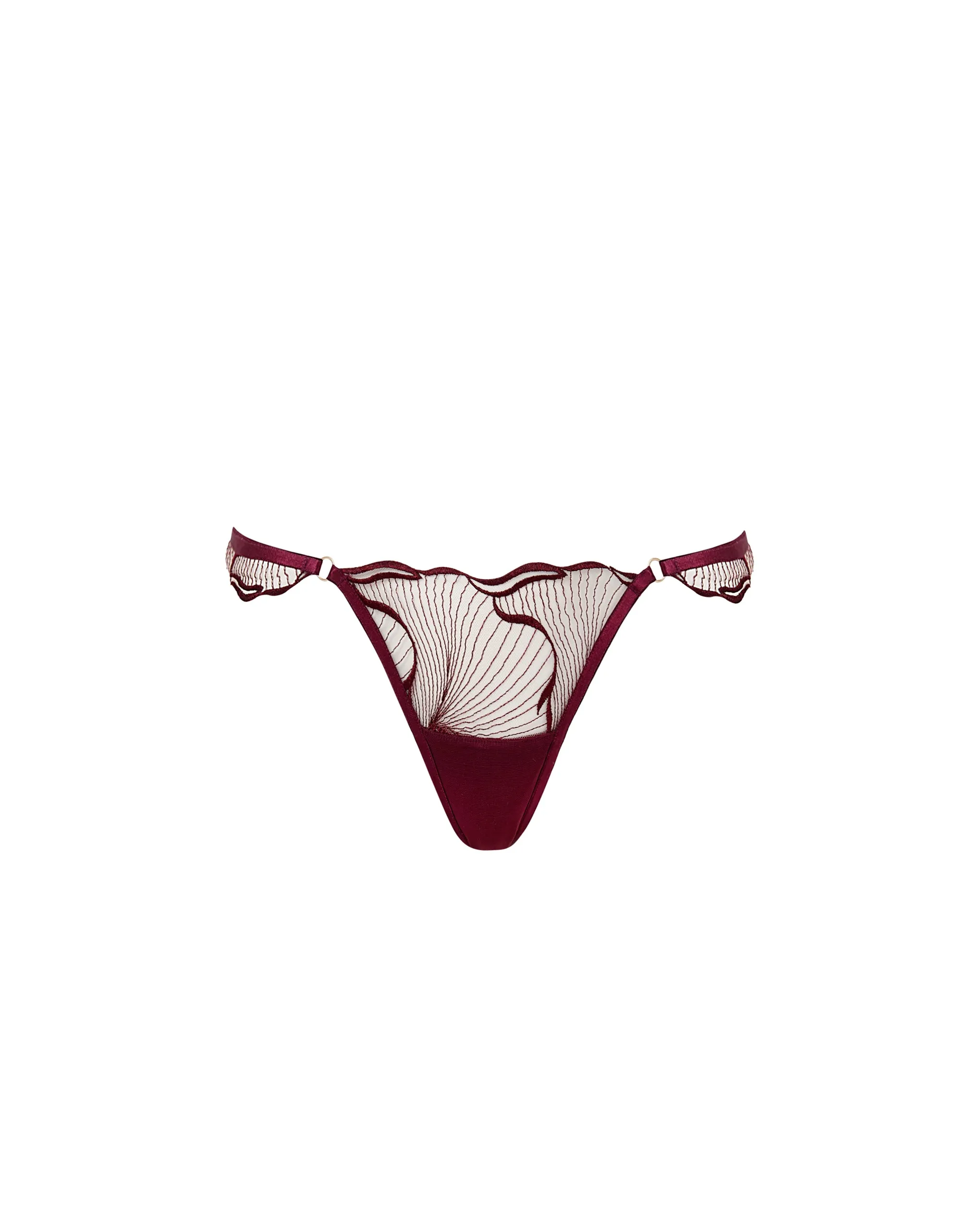 Marabel Embroidered Sheer Thong Cherry sold by Bluebella product image thumbnail 5