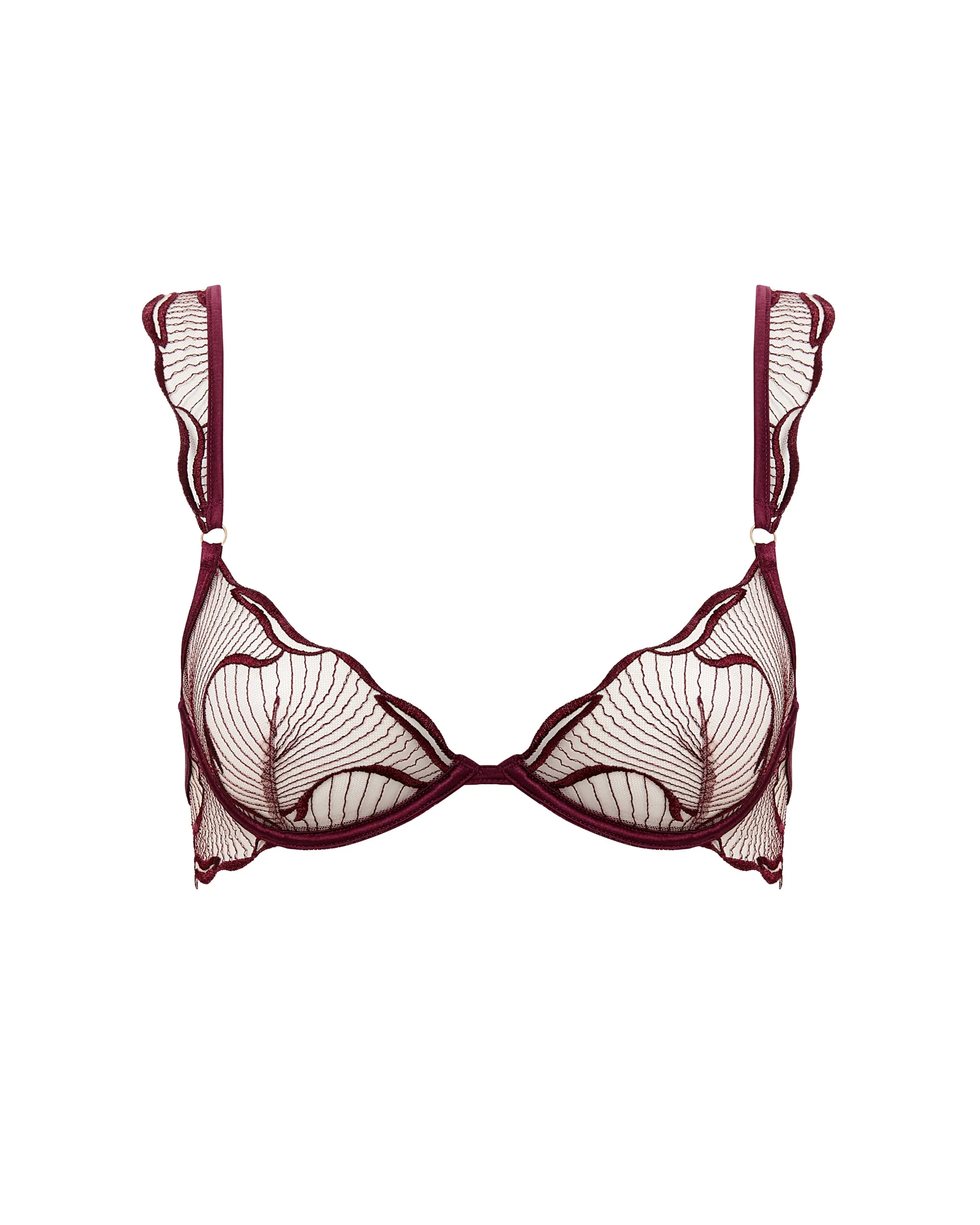 Marabel Embroidered Sheer Bra Cherry sold by Bluebella product image thumbnail 5