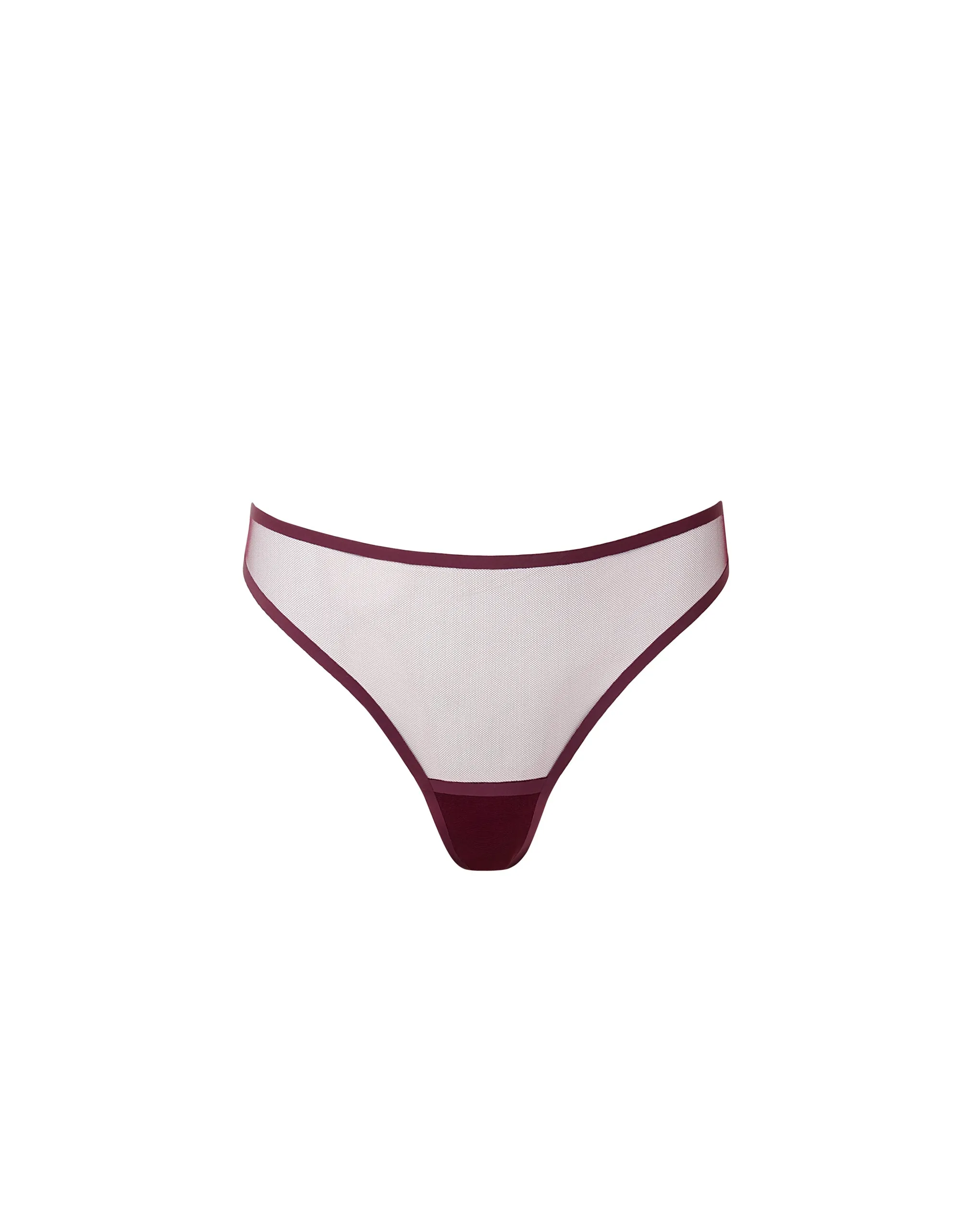 Naomi Mesh High-Waist Thong Cherry sold by Bluebella product image thumbnail 5