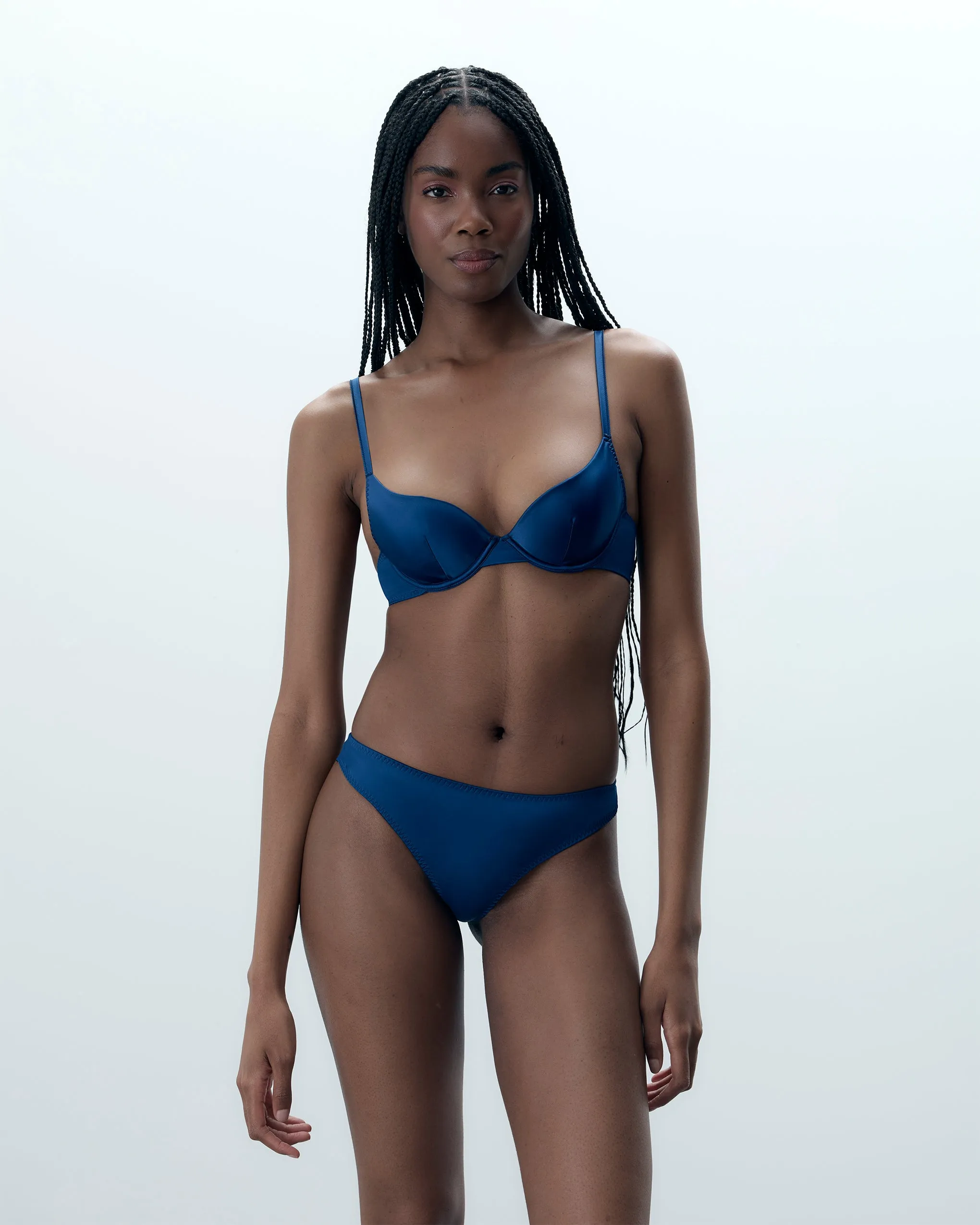 Verona Satin Thong Navy sold by Bluebella product image thumbnail 3