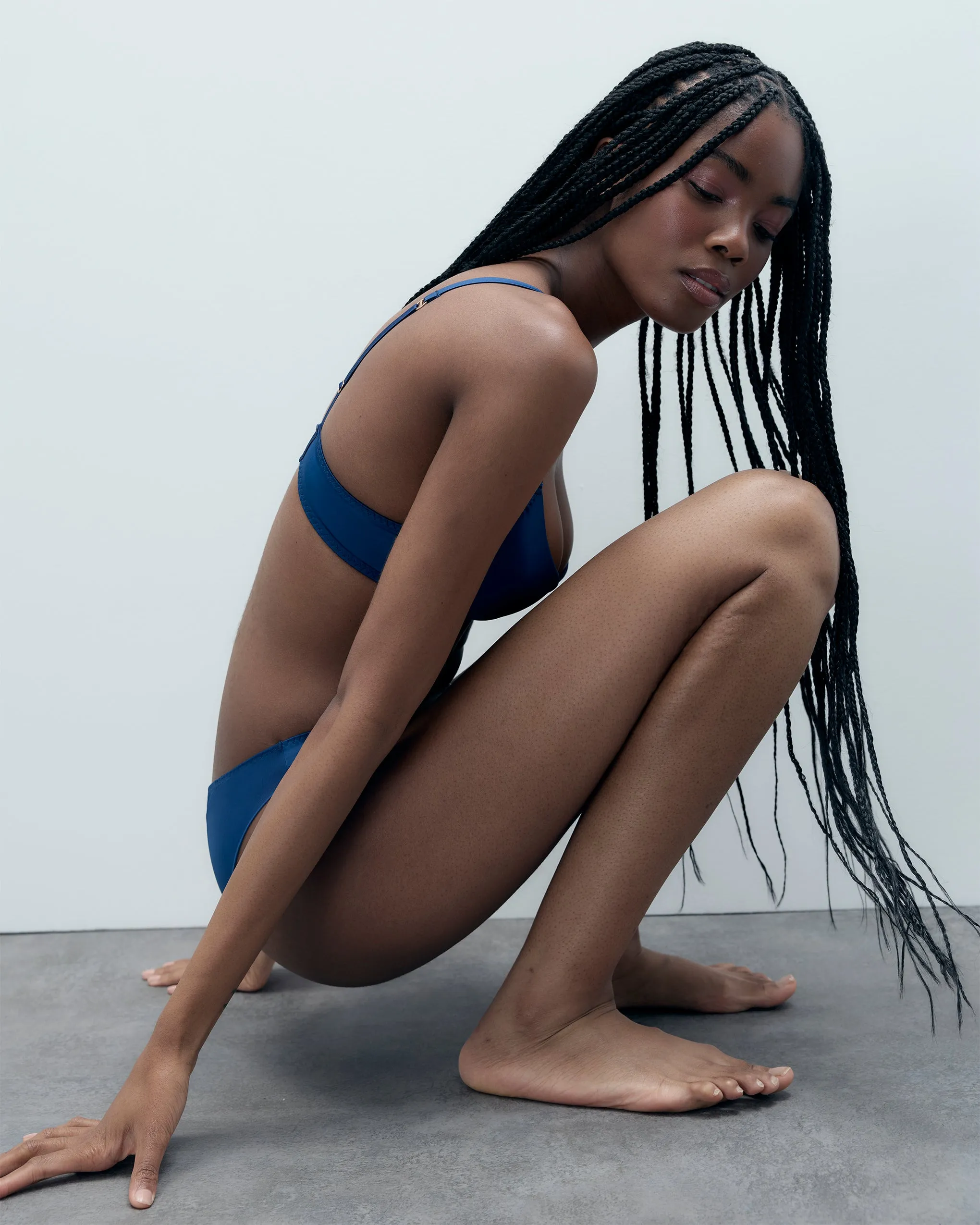 Verona Satin Brief Navy sold by Bluebella product image thumbnail 4