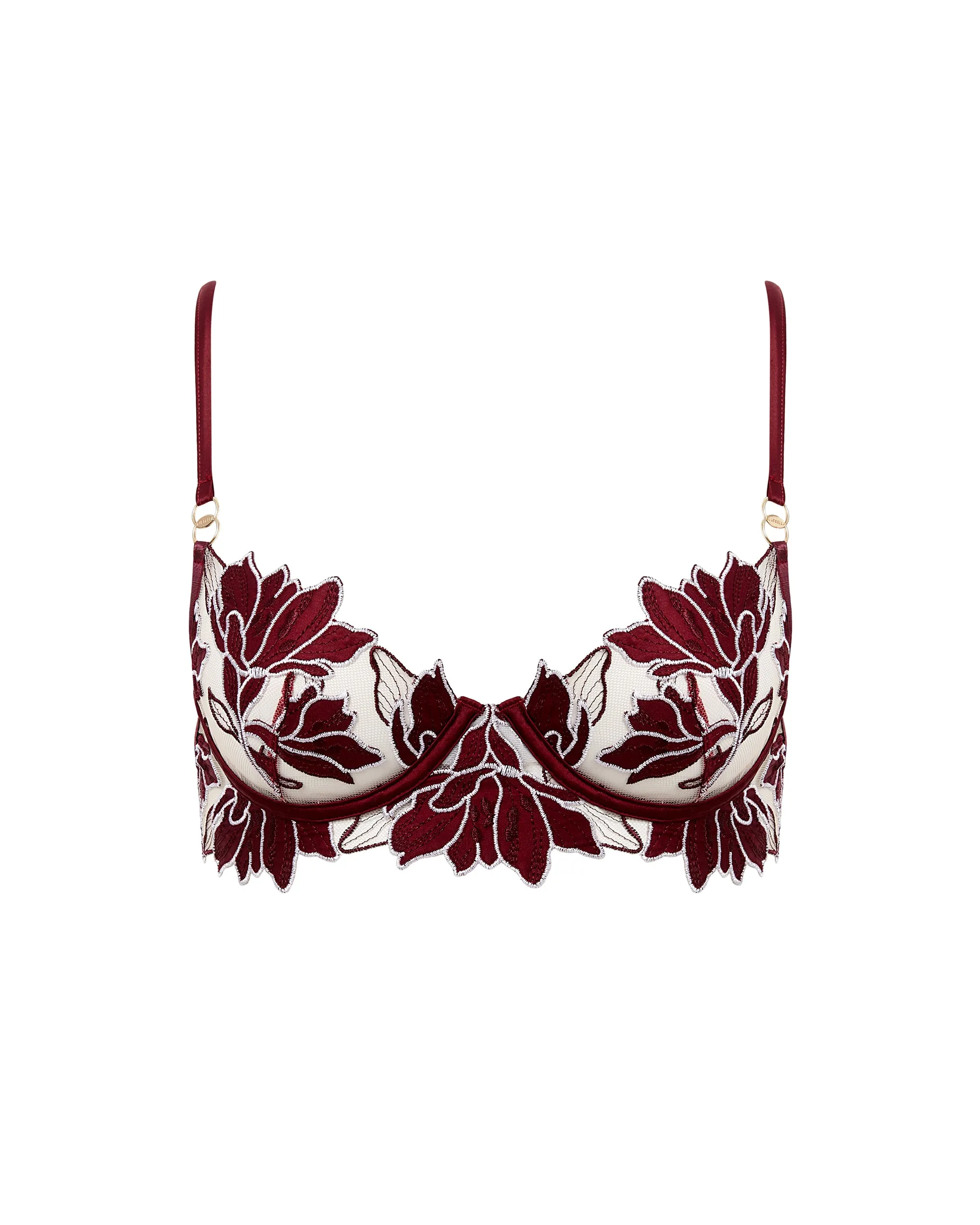 Geneva Embroidered Longline Bra Cherry sold by Bluebella product image thumbnail 5