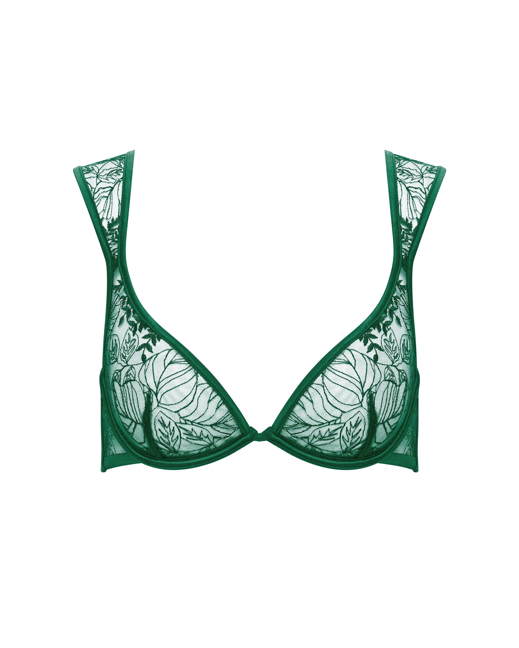 Seraphim Embroidered Sheer Bra Green sold by Bluebella product image thumbnail 5