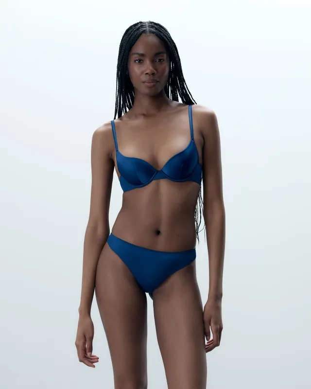 Set: Verona Bra & Thong Set Navy Peony sold by Bluebella