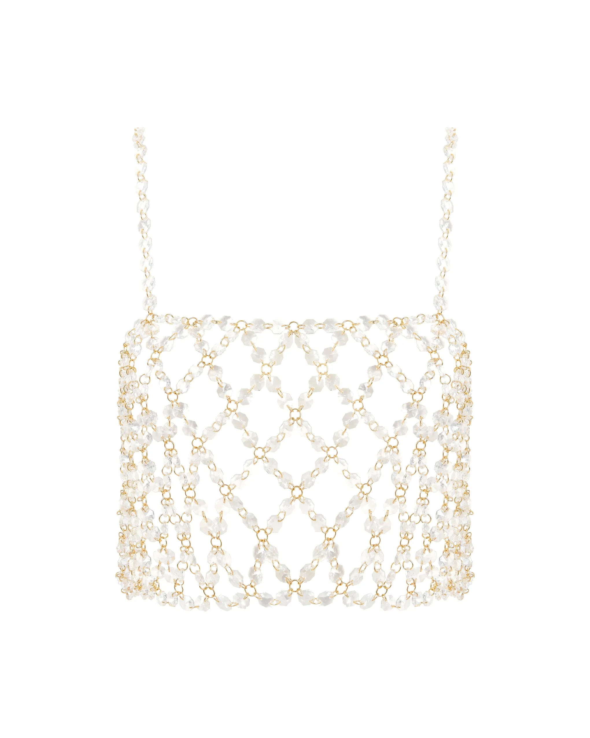 Crystal Cami Crop Top Clear sold by Bluebella product image thumbnail 5