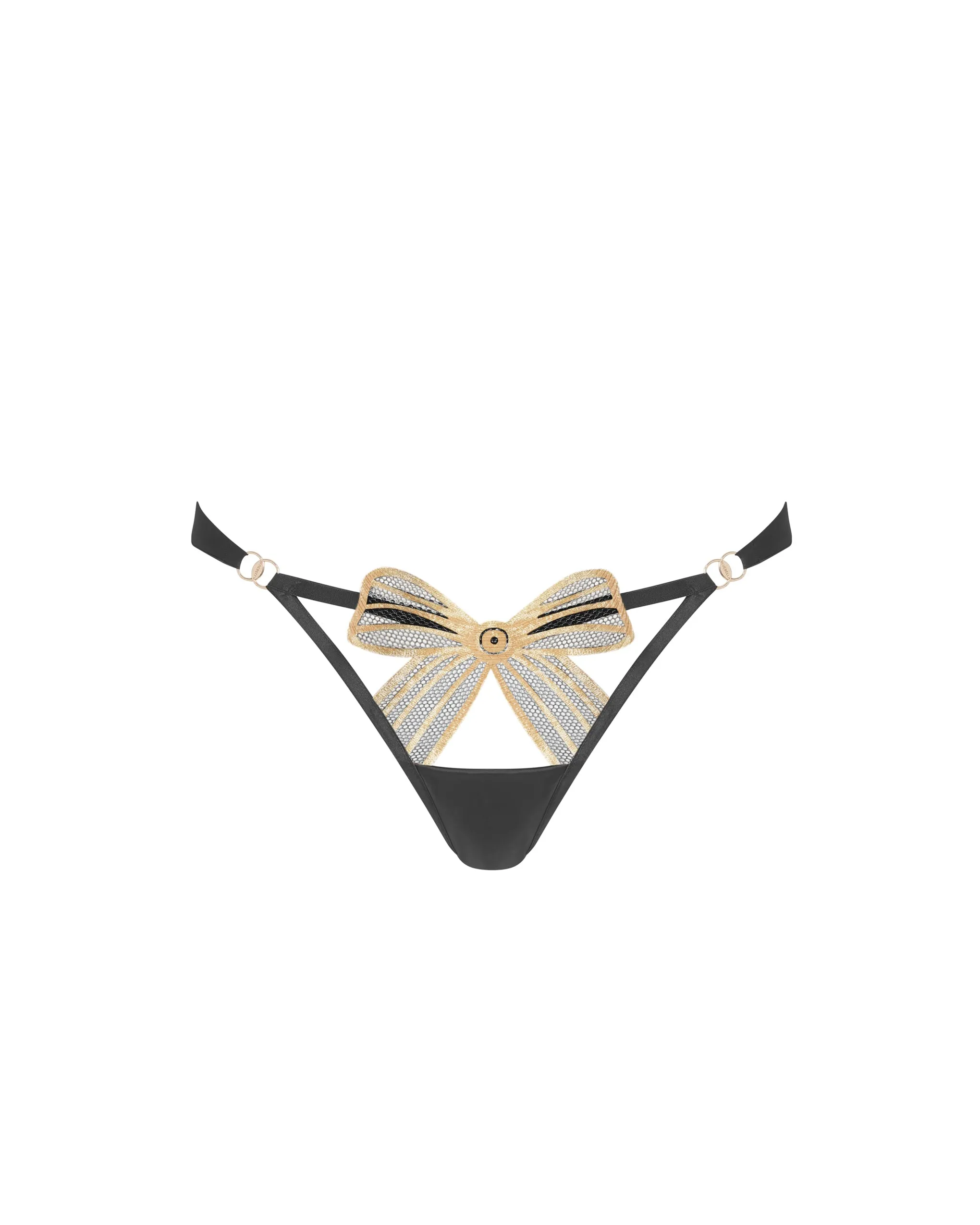 Annabel Open-Back Brief Black/Gold sold by Bluebella product image thumbnail 5