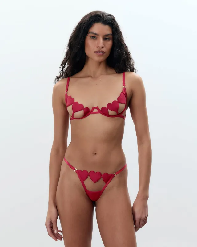 Set: Gia Bra & Thong Set Virtual Pink sold by Bluebella