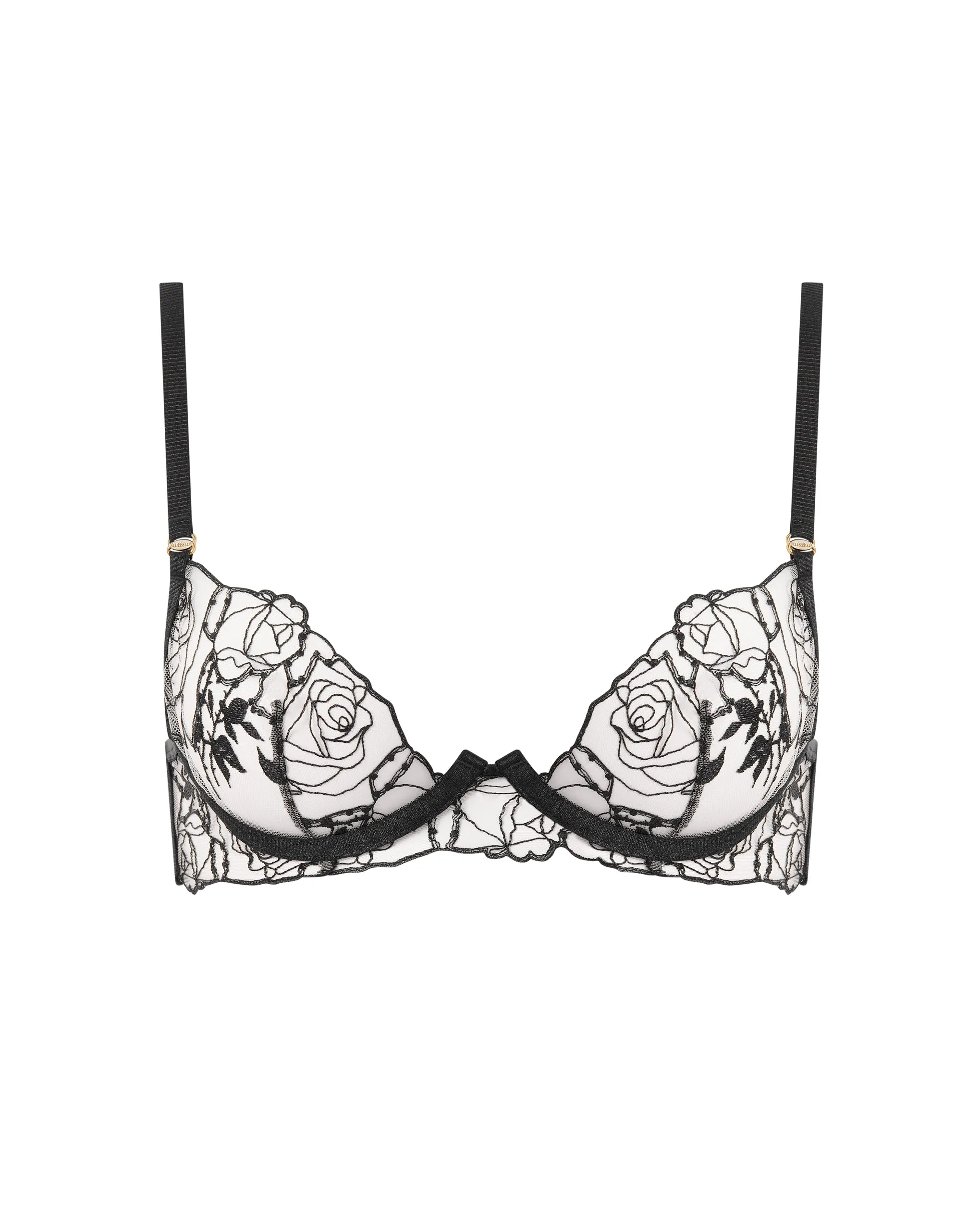 Rosalie Embroidered Plunge Bra Black sold by Bluebella product image thumbnail 5