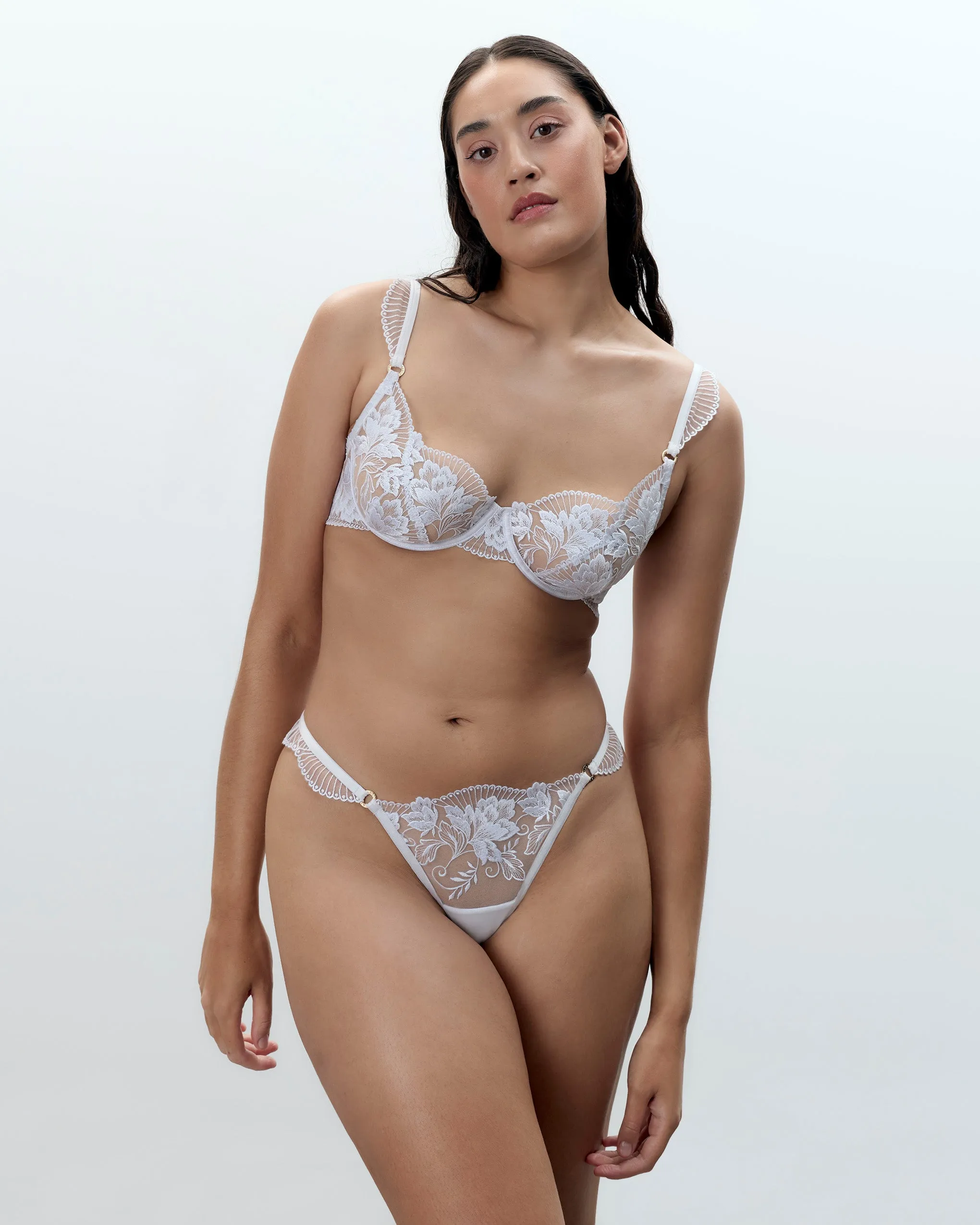 Set: Gabriella DD+ Lingerie Set White sold by Bluebella product image thumbnail 4