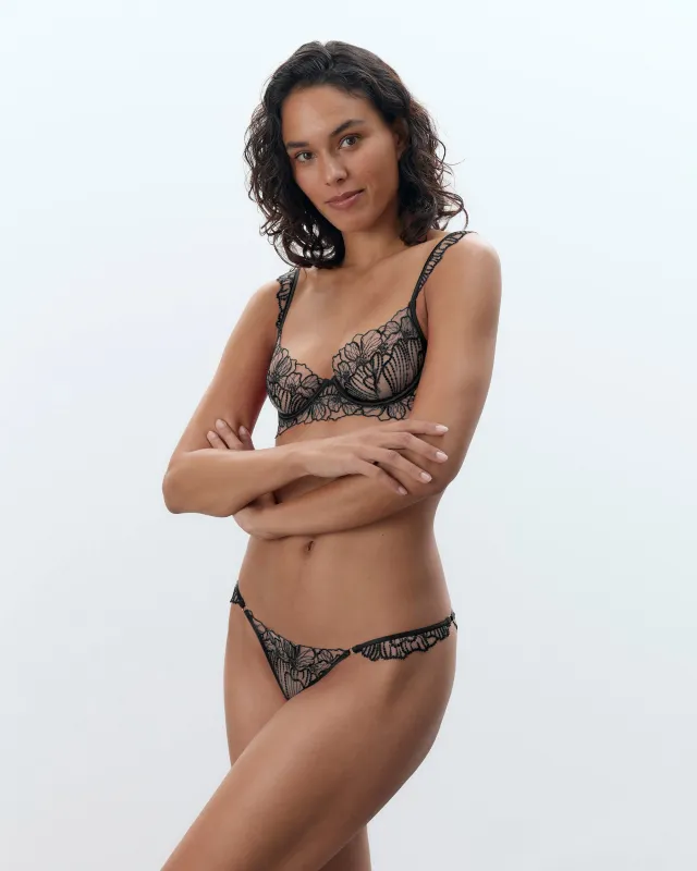 Set: Amarosa Bra & Brief Set Black sold by Bluebella
