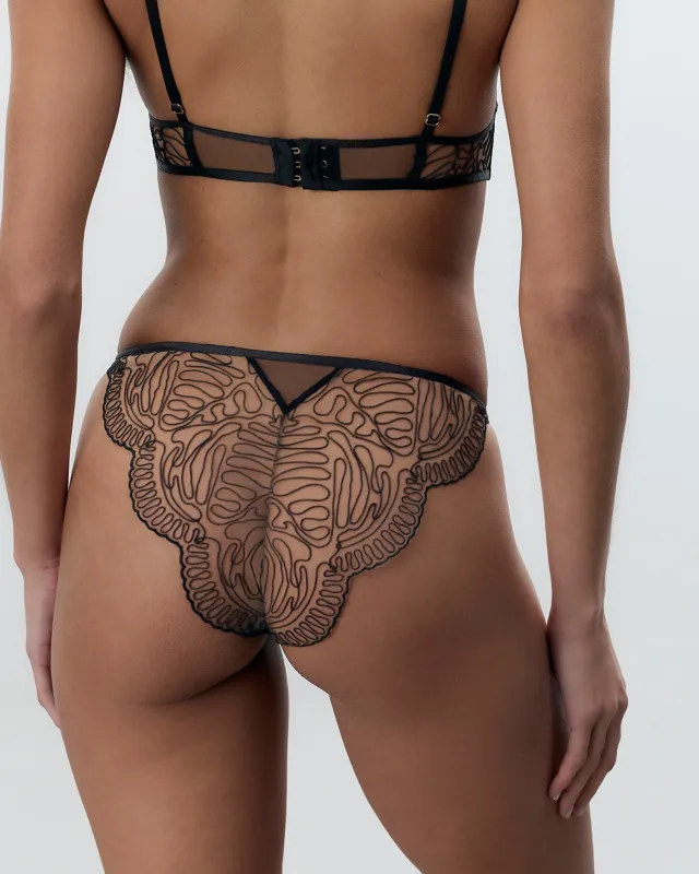 Leliana Sheer Brief Black sold by Bluebella