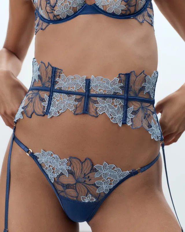 Calantha Waspie Suspender (with detachable suspenders) Blue sold by Bluebella