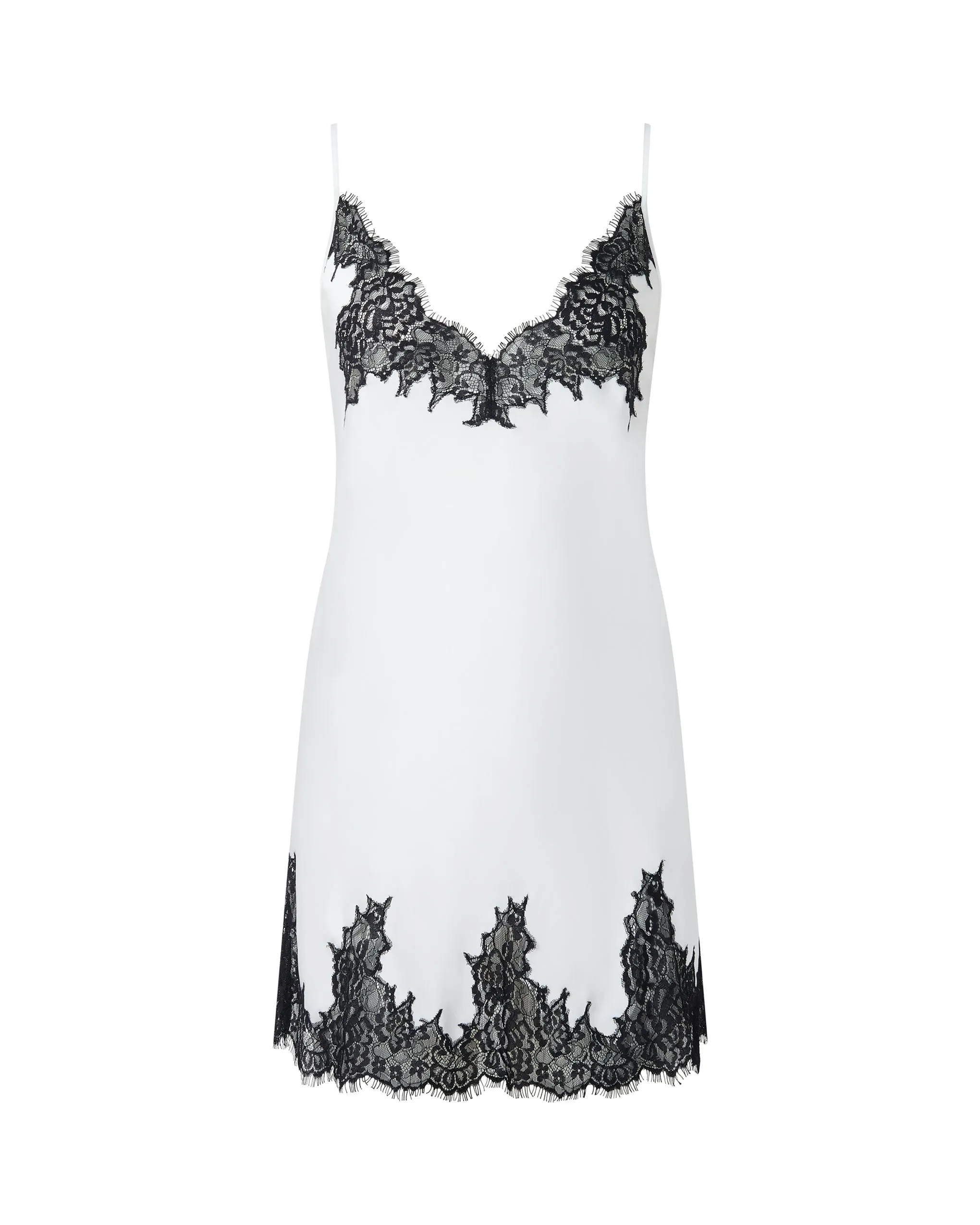 Anastasia Luxury Satin Chemise Ivory/Black sold by Bluebella product image thumbnail 5