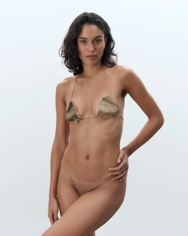 Set: Ginkgo Lingerie Set Gold made by Bluebella