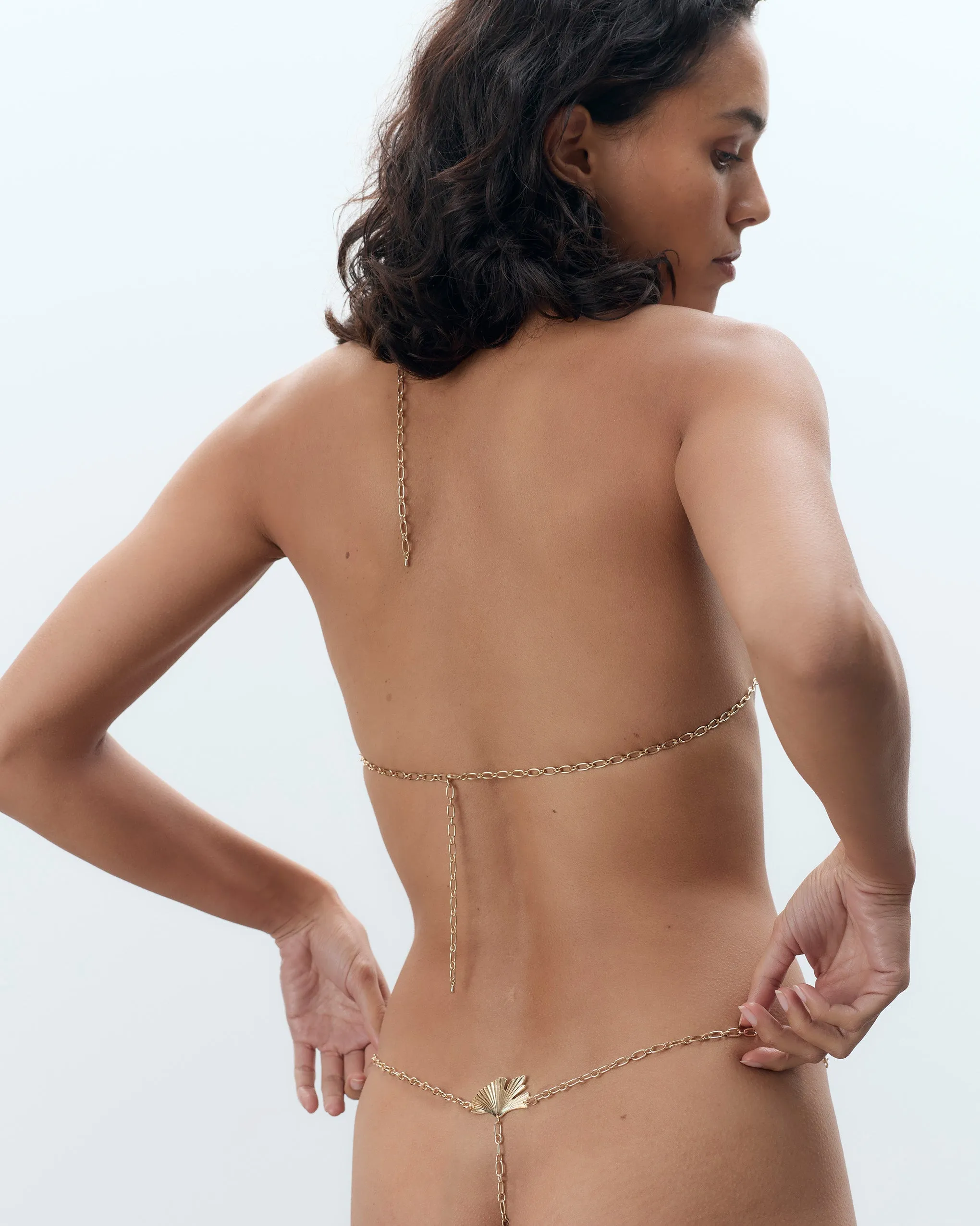 Ginkgo Open Thong Gold sold by Bluebella product image thumbnail 3