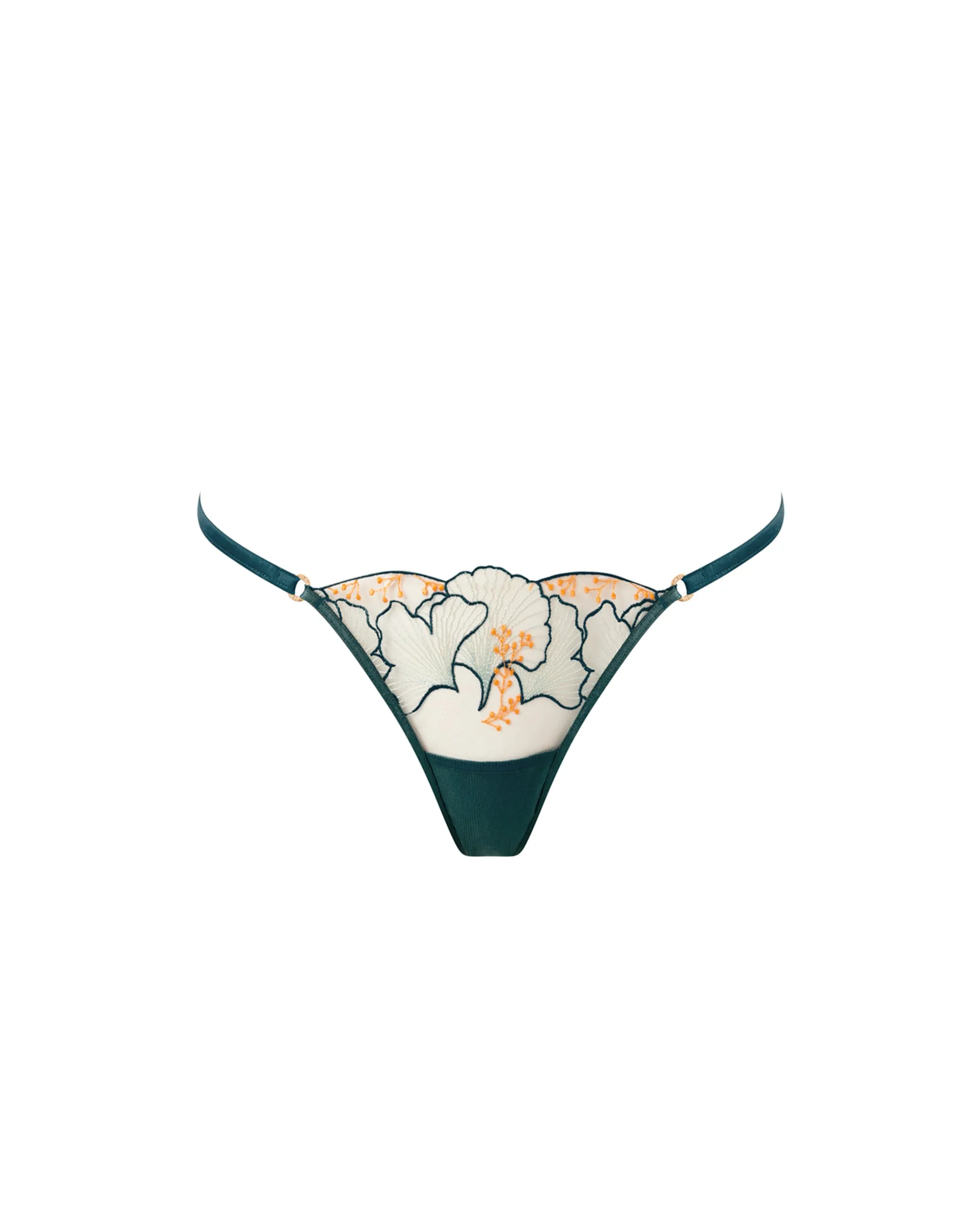 Gianna Sheer String Thong Green/Orange sold by Bluebella product image thumbnail 5