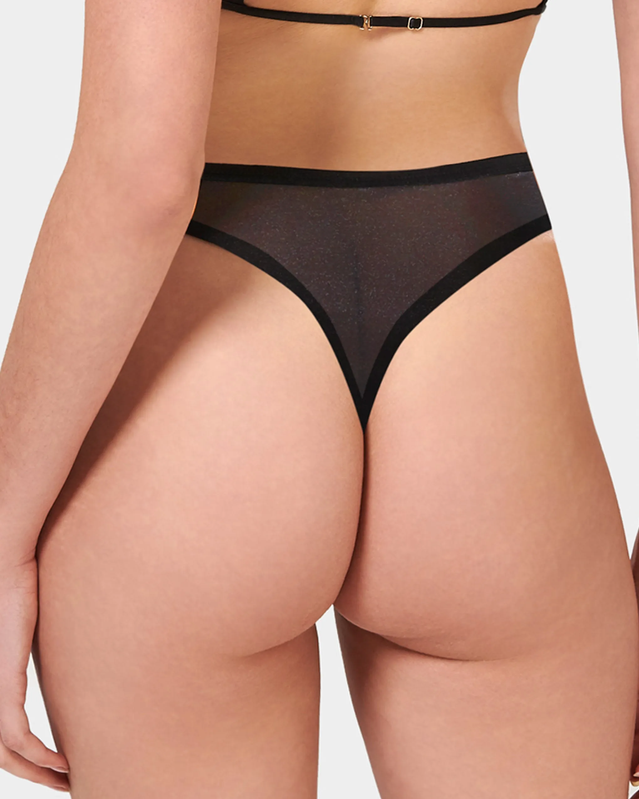 Alya Eco High-Waist Thong Black sold by Bluebella product image thumbnail 3