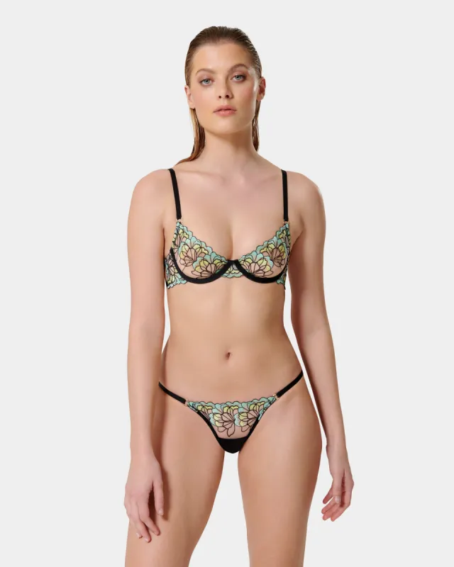 Set: Serena Mint/Lemon/Black sold by Bluebella