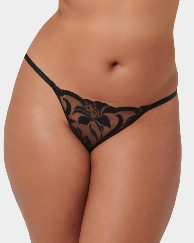 Leonora Thong Black  sold by Bluebella
