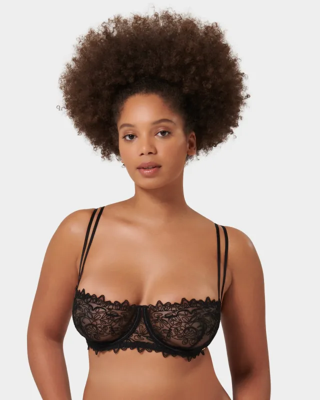 Audrey Balcony Bra Black sold by Bluebella