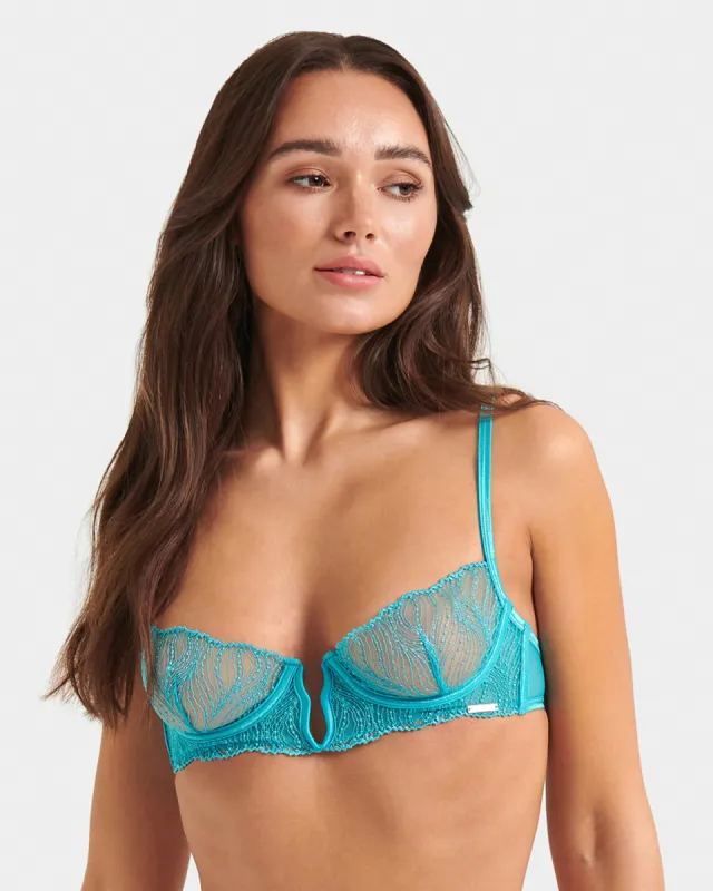 Irena Bra Peacock Blue sold by Bluebella