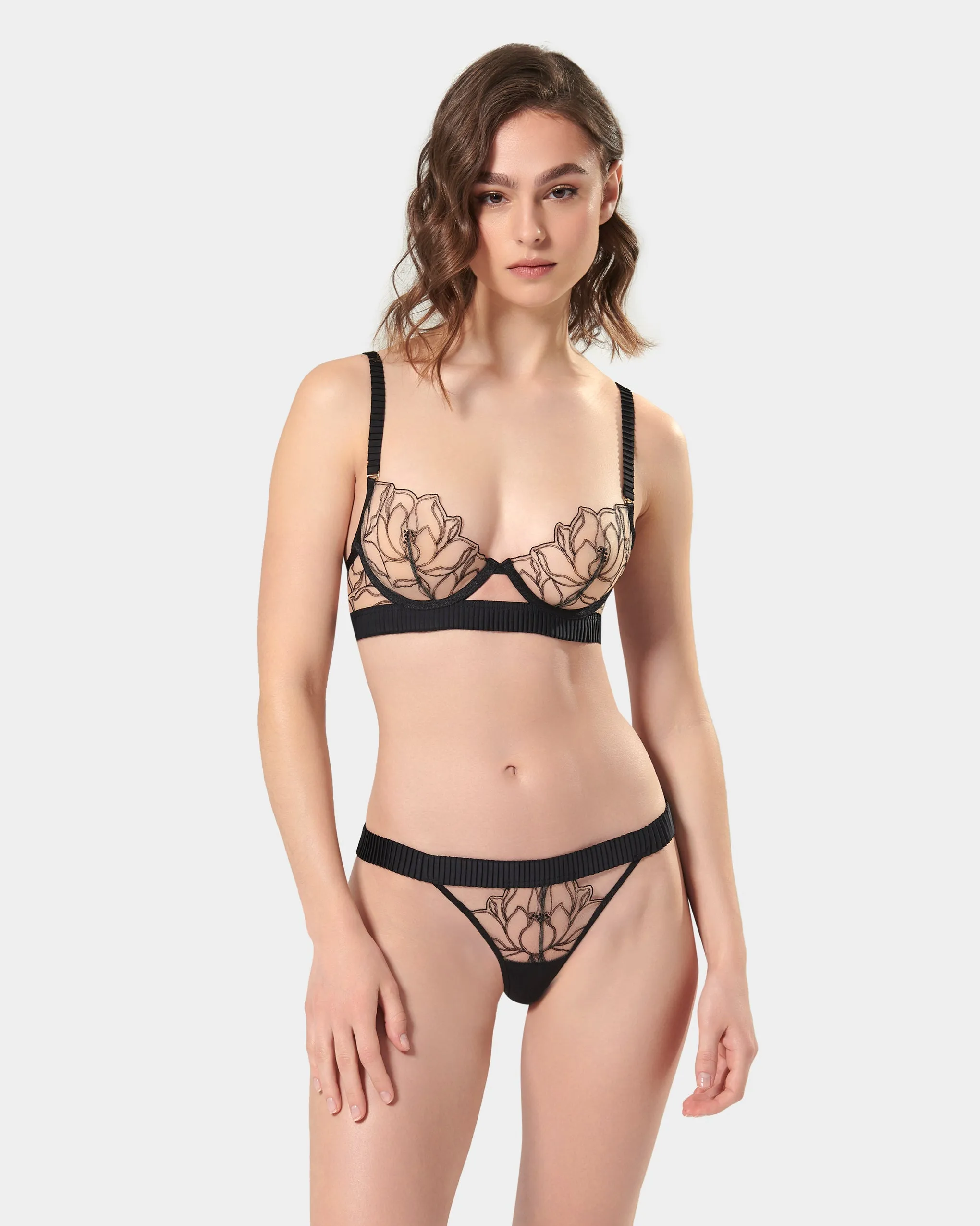 Maia Embroidered Sheer Bra Black sold by Bluebella product image thumbnail 2