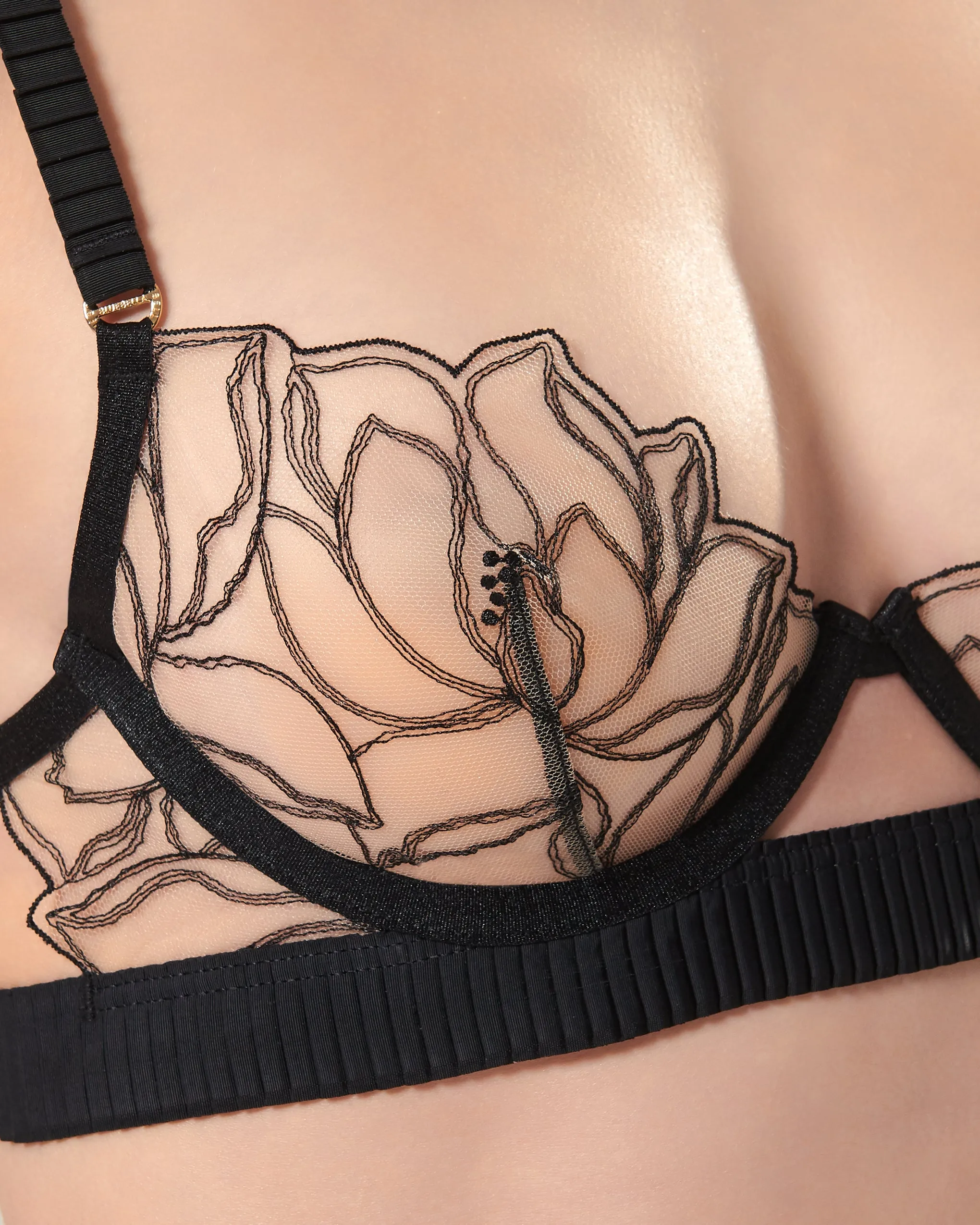 Maia Embroidered Sheer Bra Black sold by Bluebella product image thumbnail 4