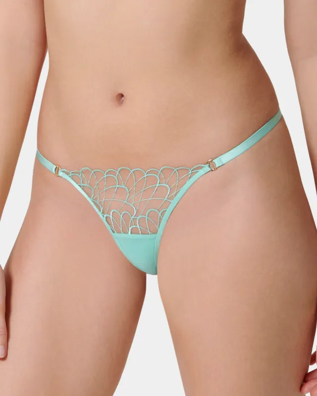 Rosetta Thong Mint sold by Bluebella