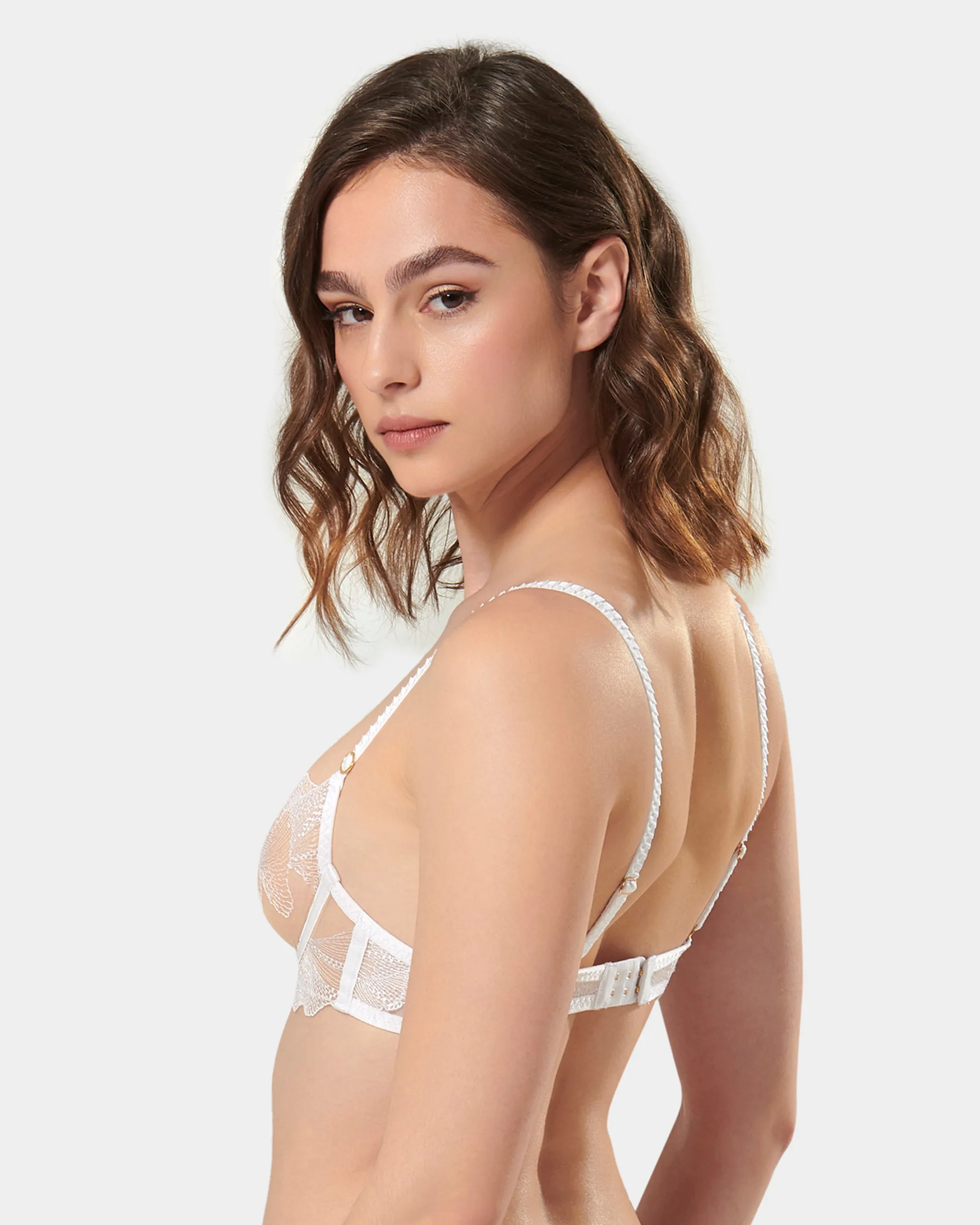 Adeline Wired Bra White/Sheer sold by Bluebella product image thumbnail 3