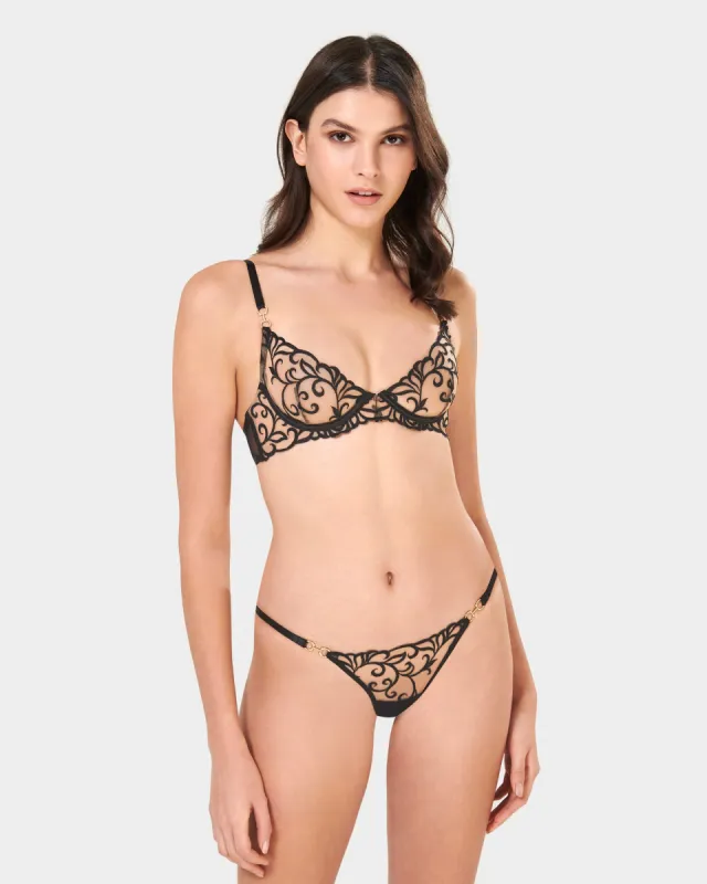 Set: Harriet Eco Black/Sheer sold by Bluebella