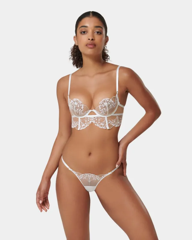 Set: Marisa Bra & Brief Set White sold by Bluebella