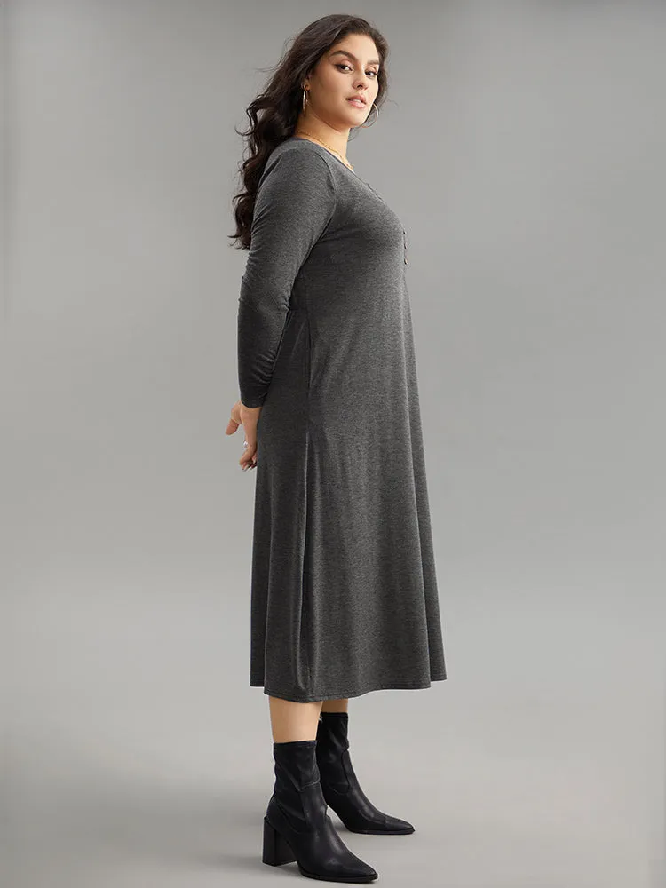 Supersoft Solid Button Up Pocket Dress sold by Bloomchic product image thumbnail 5