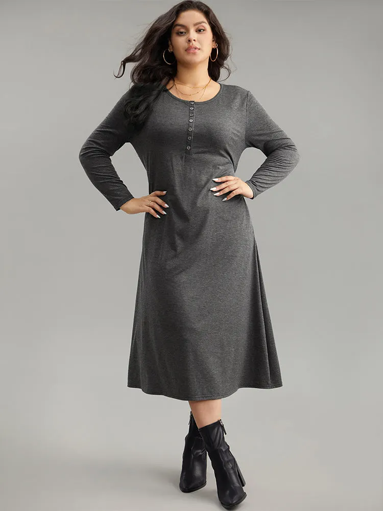 Supersoft Solid Button Up Pocket Dress sold by Bloomchic product image thumbnail 4