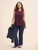 Solid Asymmetrical Neck Twist Front Tank Top sold by Bloomchic