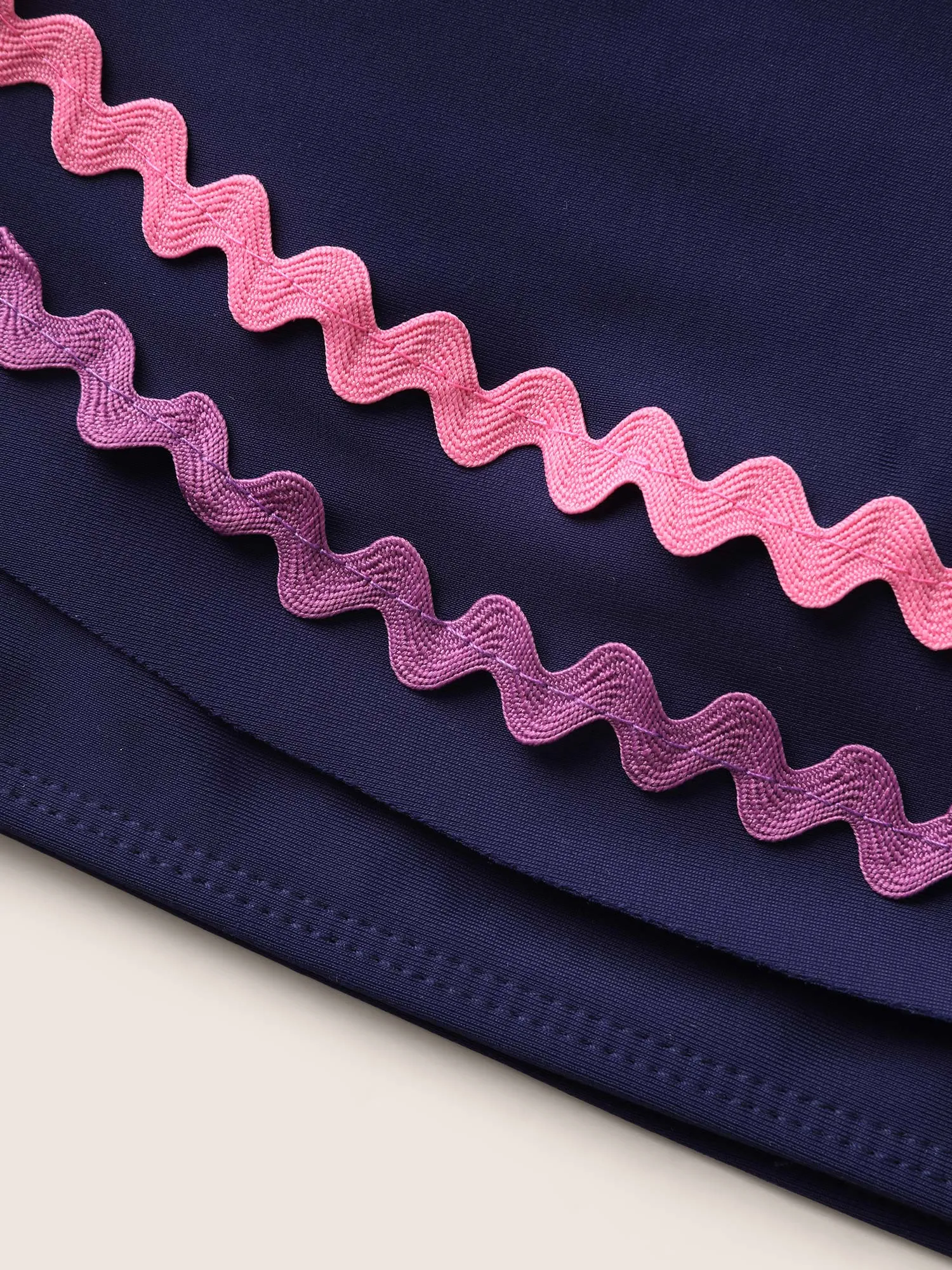 Off Shoulder Woven Ribbon Ruffle Trim Swim Top sold by Bloomchic product image thumbnail 5