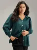 Button Through Puff Sleeve Shirred Blouse sold by Bloomchic