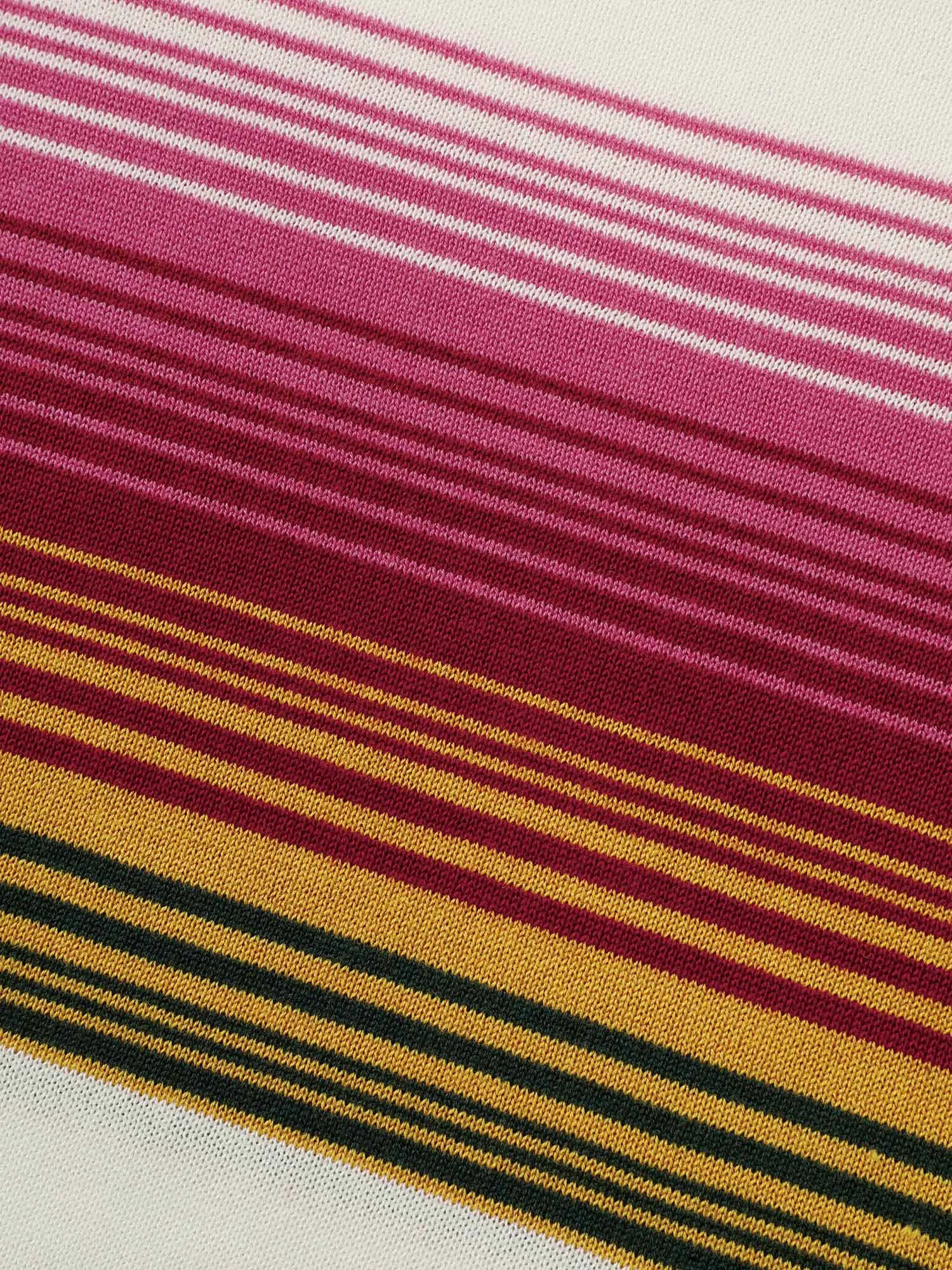 Round Neck Colored Striped Drop Shoulder Pullover sold by Bloomchic product image thumbnail 5