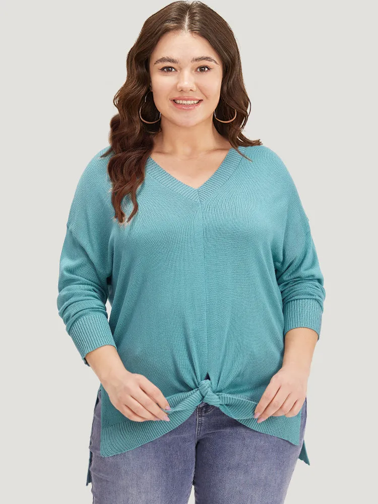 Supersoft Essentials Bowknot Front Split Side Pullover sold by Bloomchic product image thumbnail 5