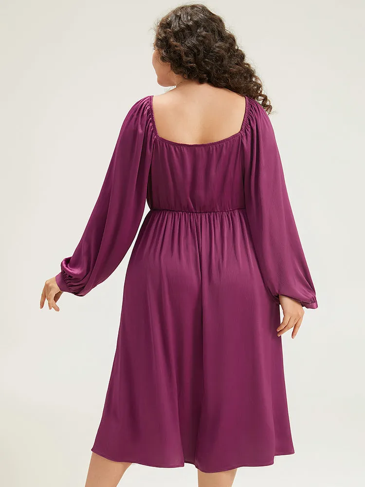 Plain Flutter Trim Ties Split Side Dress sold by Bloomchic product image thumbnail 2