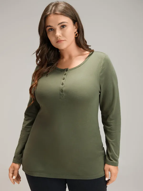 Cotton Solid Button Down T-shirt sold by Bloomchic