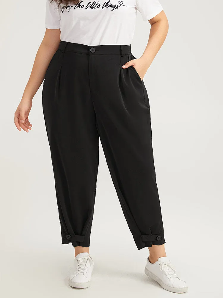 Solid Pocket Button Up Straight Leg Pants sold by Bloomchic product image thumbnail 5