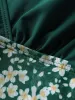 Overlap Collar Ditsy Floral Slit Hem Swim Dress sold by Bloomchic