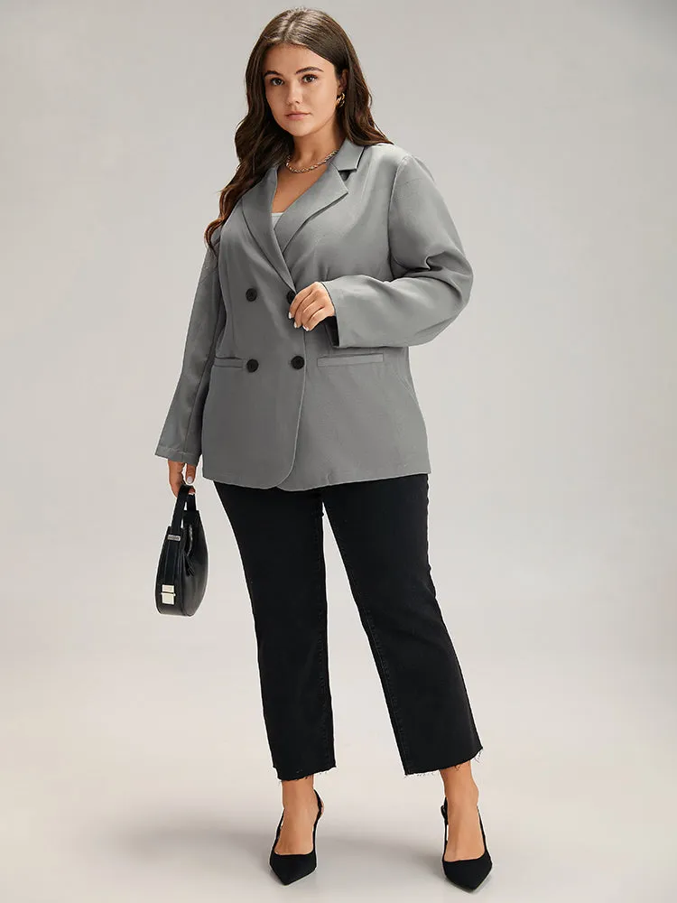 Suit Collar Solid Double Breasted Blazer sold by Bloomchic product image thumbnail 4