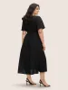 Square Neck Guipure Lace Ruffle Sleeve Dress sold by Bloomchic