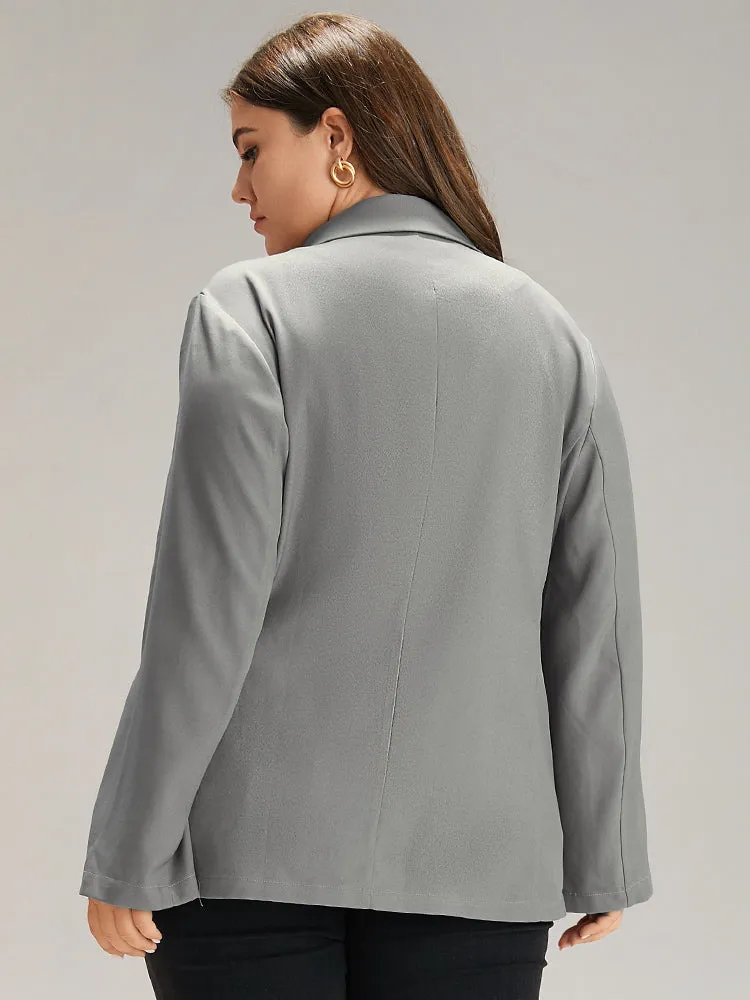 Suit Collar Solid Double Breasted Blazer sold by Bloomchic product image thumbnail 2