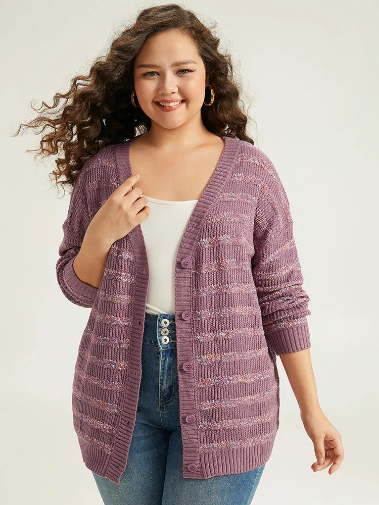 Contrast Drop Shoulder Button Through Cardigan sold by Bloomchic product image thumbnail 3