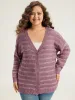 Contrast Drop Shoulder Button Through Cardigan sold by Bloomchic