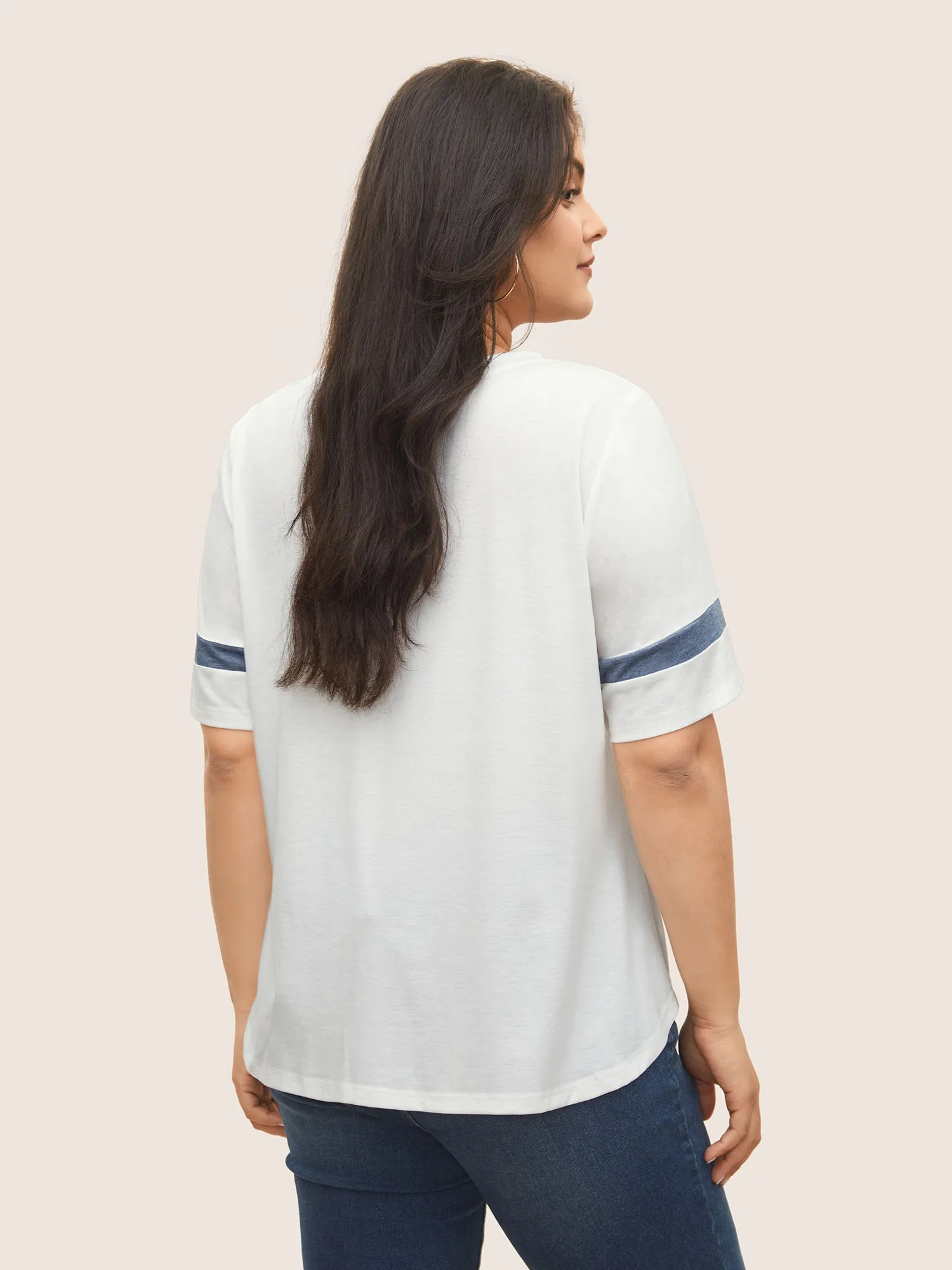 Supersoft Essentials Patchwork Contrast T-shirt sold by Bloomchic product image thumbnail 2