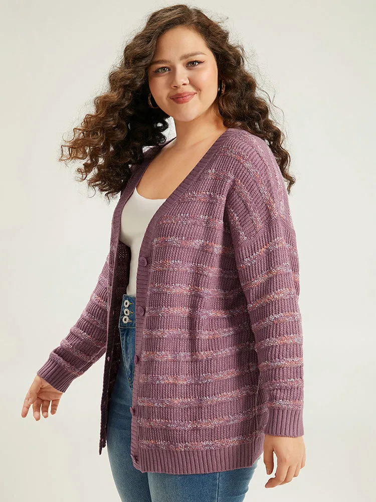 Contrast Drop Shoulder Button Through Cardigan sold by Bloomchic product image thumbnail 5